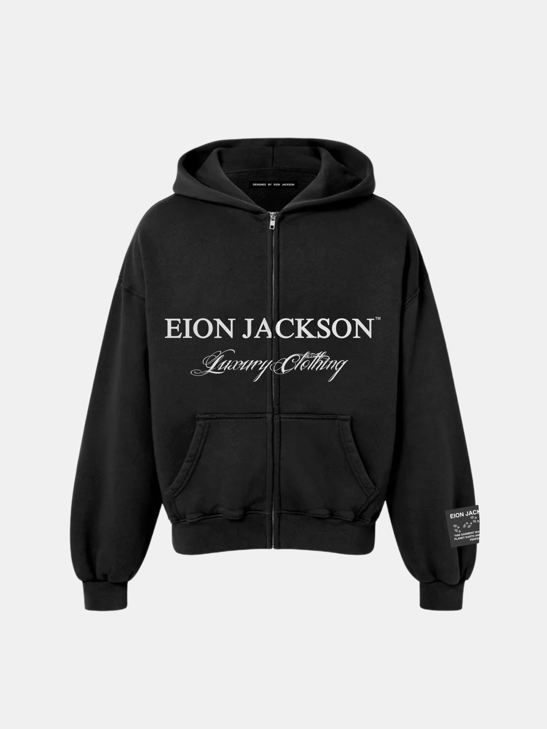 EION JACKSON® LUXURY ZIP-UP HOODIE [BLACK]