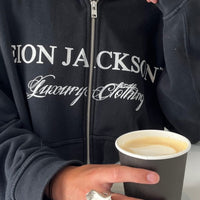 EION JACKSON® LUXURY ZIP-UP HOODIE [BLACK]