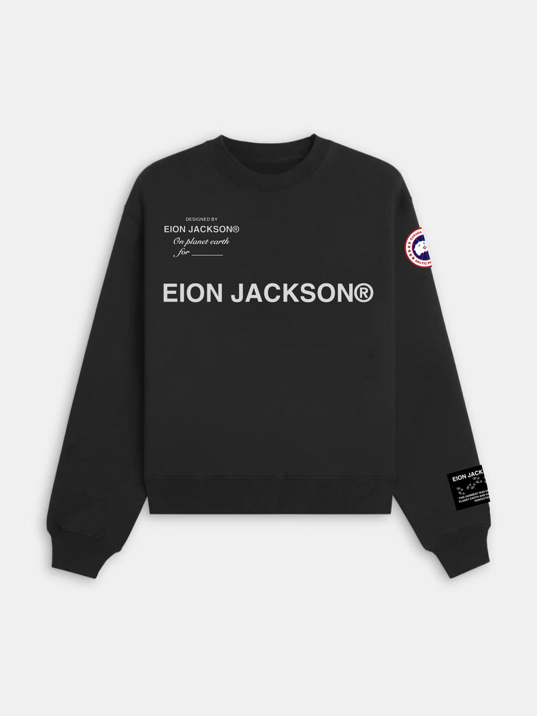 EION JACKSON® CANADA GOOSE CREWNECK SWEATER [BLACK]